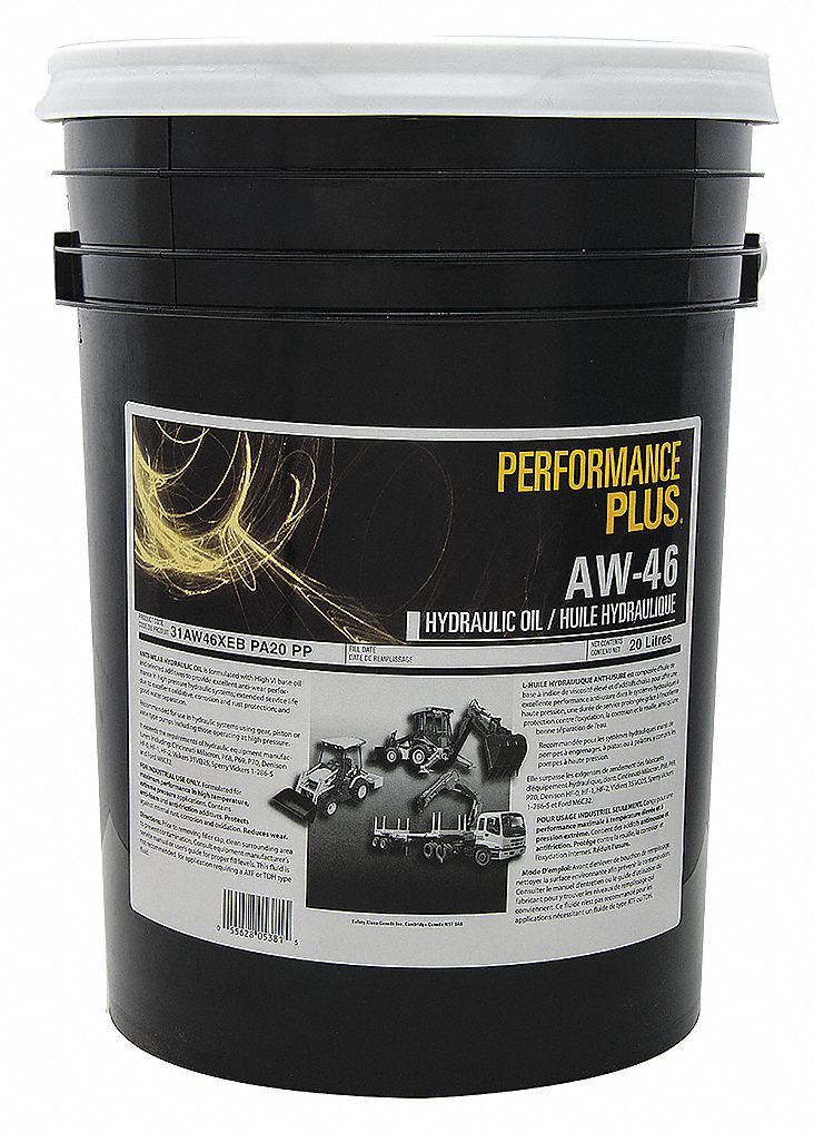 HYDRAULIC OIL, AW 46, POUR POINT -33 ° C, BLACK, 18.9 L