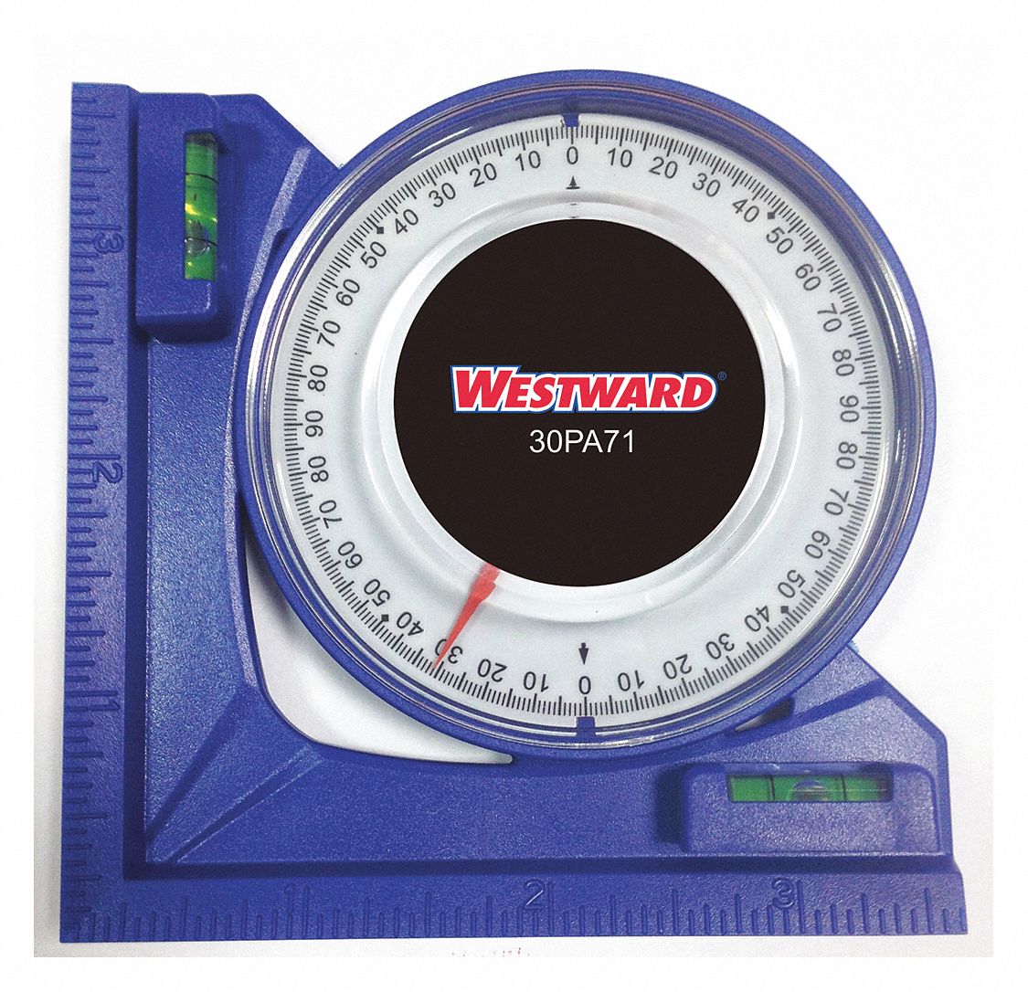 WESTWARD, 90°, Increments 0° to 90° in Quadrant, Angle Finder 30PA71