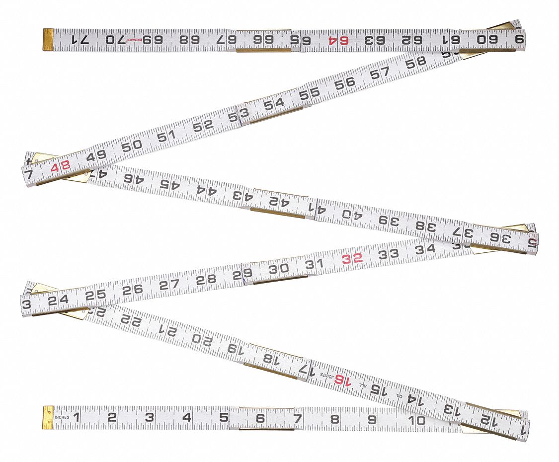 TWO WAY READING FOLDING RULE,72 IN.