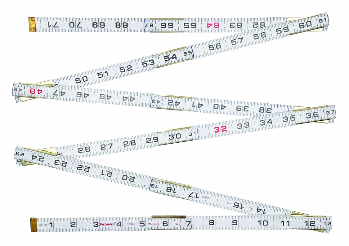 BRICK MASON FOLDING RULE,72 IN.,STANDARD