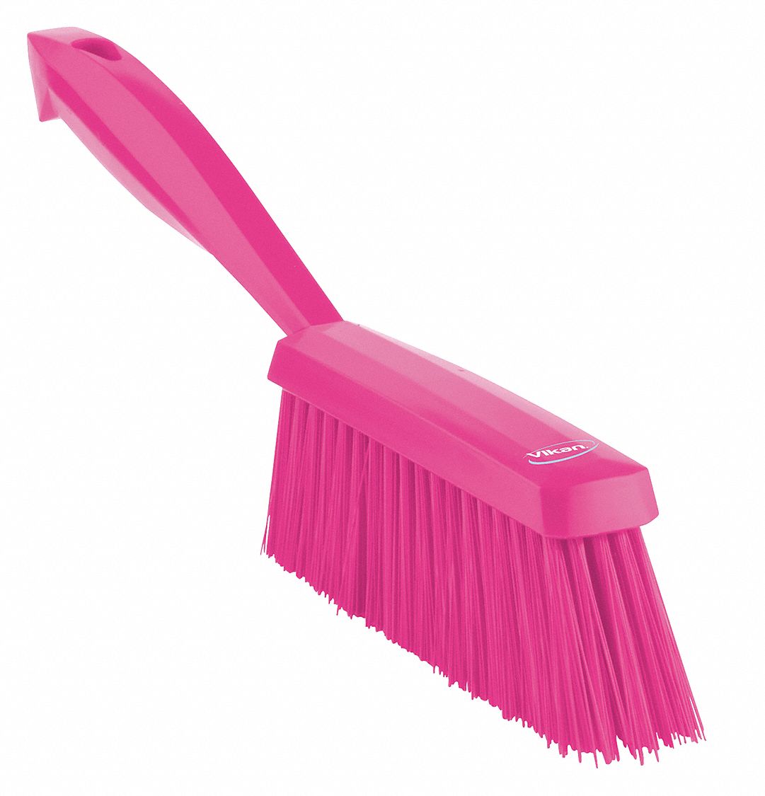 BENCH BRUSH, MEDIUM, POLYESTER BRISTLE, 6½ IN HANDLE L, 6½ IN BRUSH L, PINK