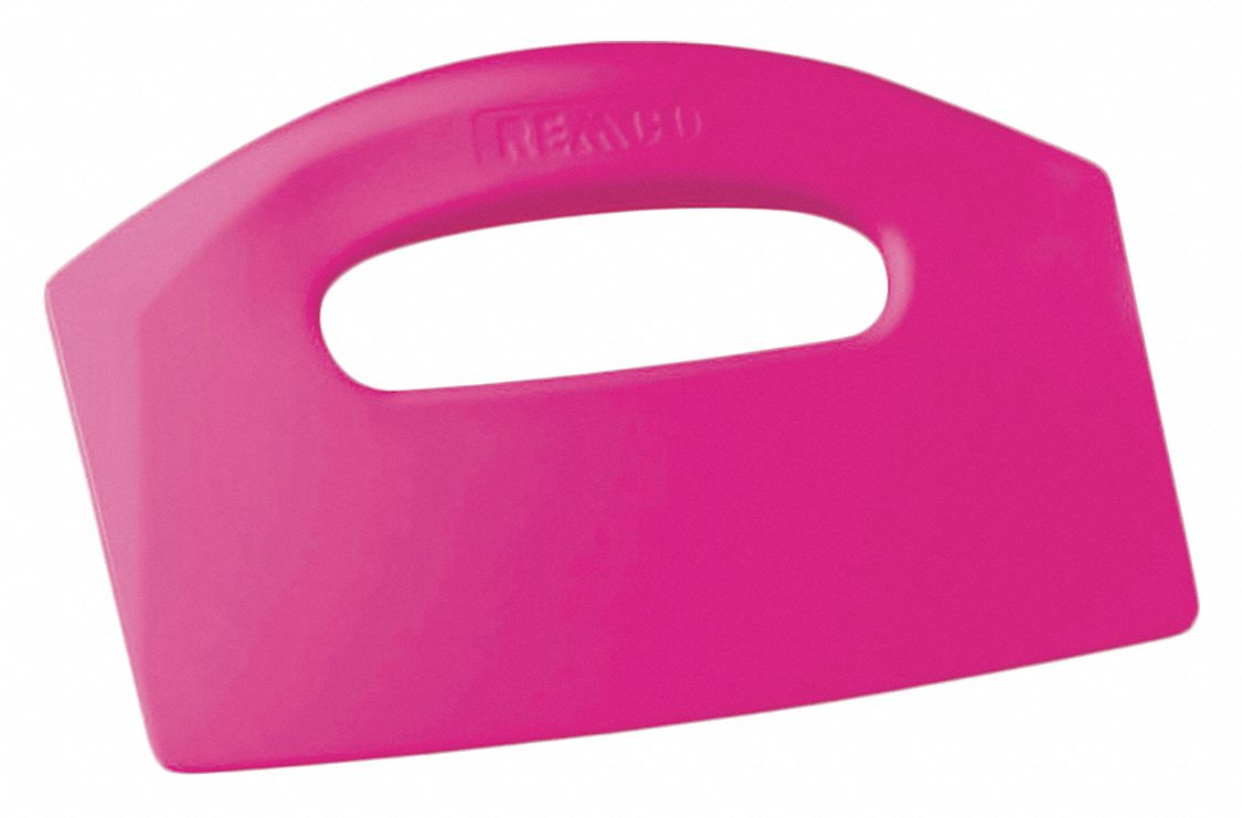 Bench Scraper: Polypropylene, 8 1/4 in Blade Lg, 8 1/4 in Overall Lg, Polypropylene