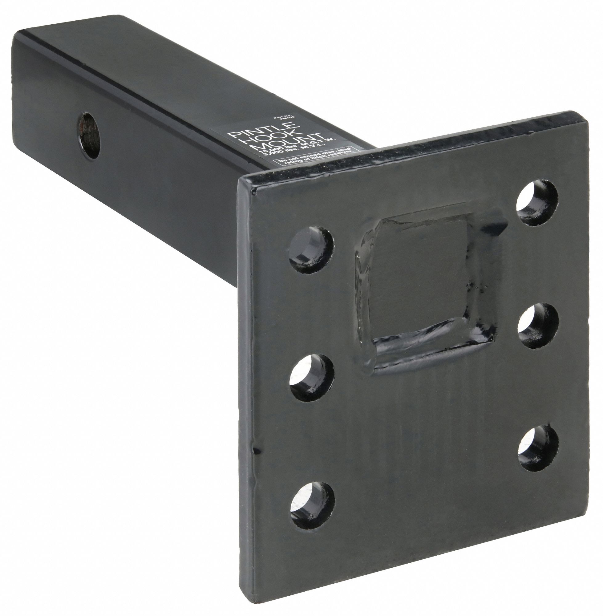 Pintle Hook Mounting Plate: 15, 000 lb Gross Vehicle Wt Capacity, 2 in x 2 in