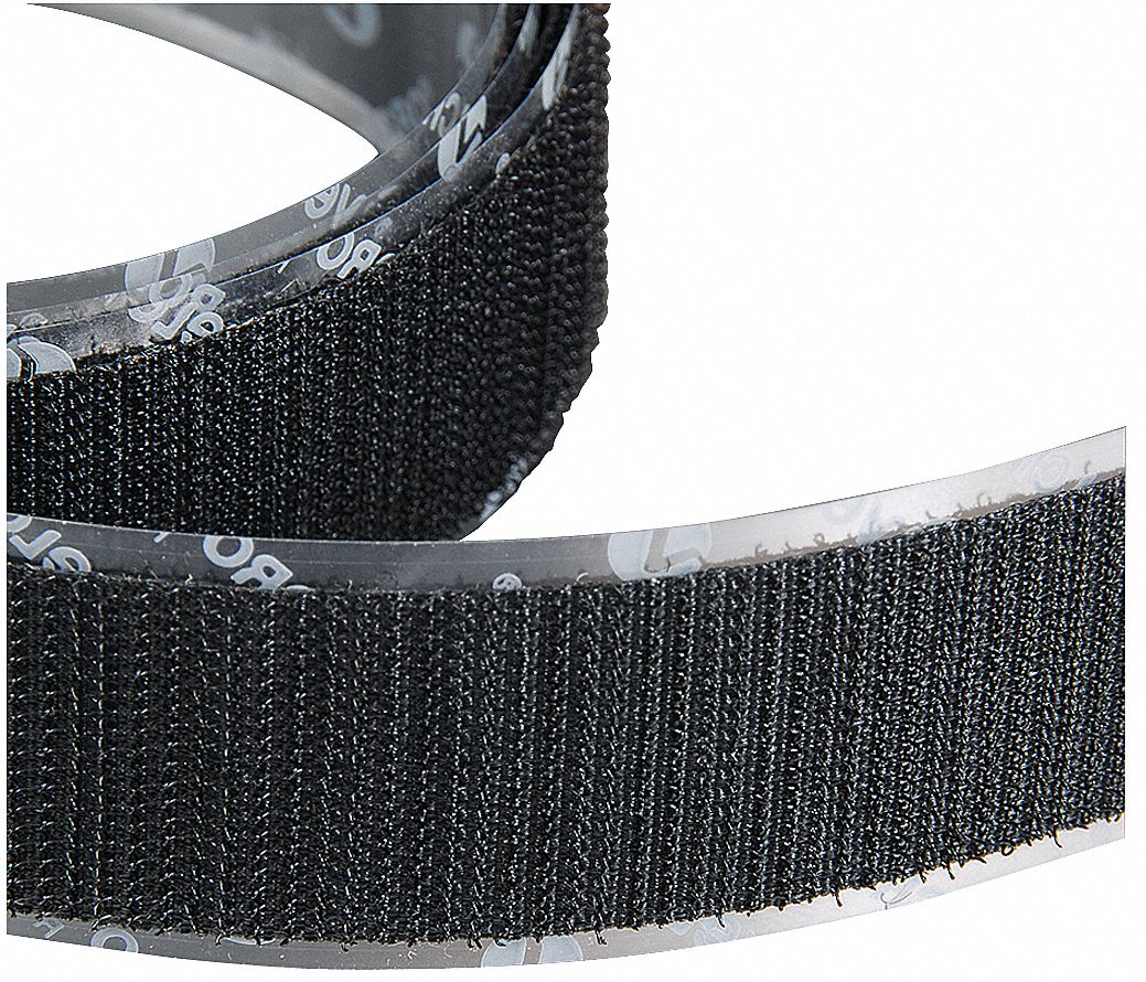 RECLOSABLE FASTENER STRAP,ROLL,BLACK