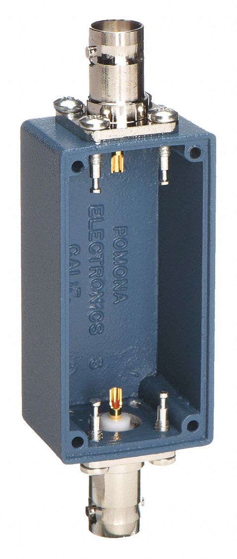 Shielded Box: Blue, Die-Cast Aluminum, 1 in x 2 in x 1 in, Knockouts Not Included