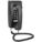 TELEPHONE, T-25 BLK WITHOUT MW, VOLUME CONTROL, 1 LINE, WALL, BLACK, CURLY