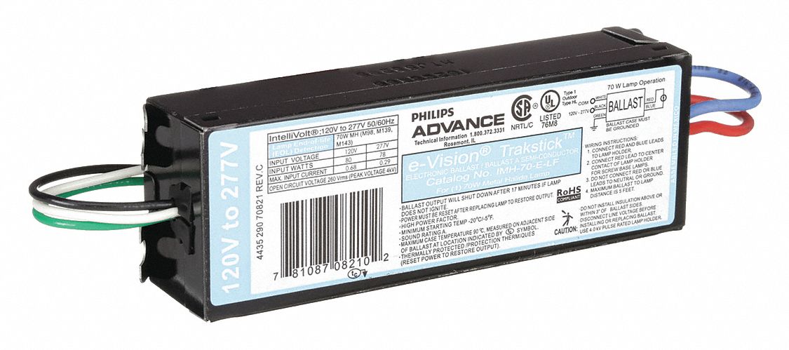HID Ballast: Metal Halide, 70 W Bulb Watt - Max, ANSI Code C139/C98/M1/M139/M98, Pulse