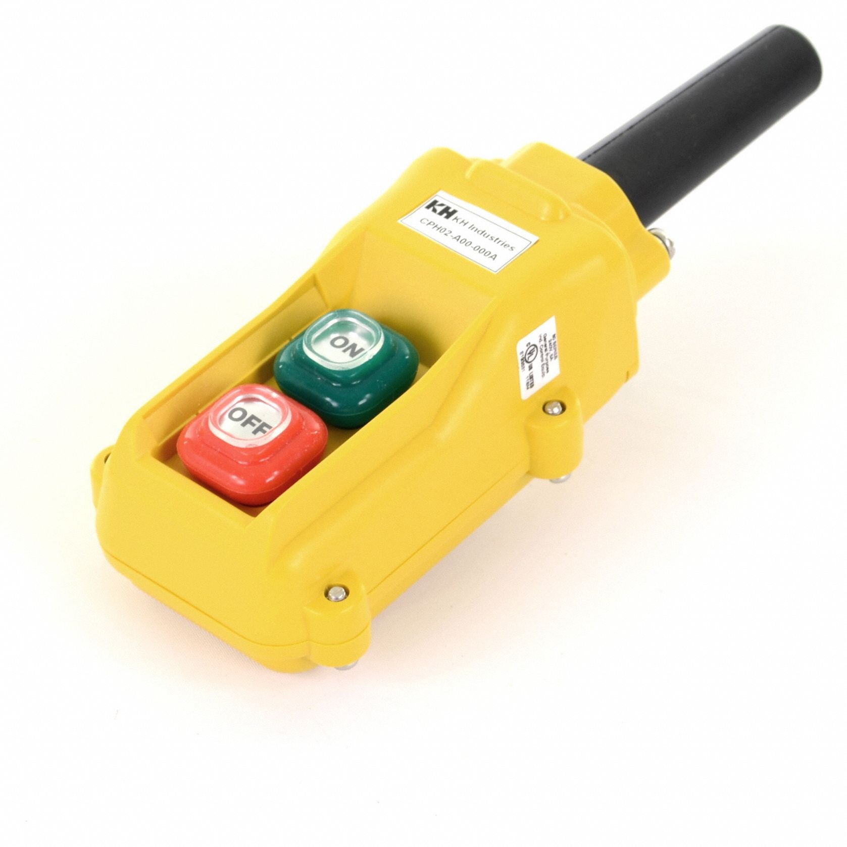 Pendant Control Station: (2) Push Buttons, 1NO/1NC, On/Off, NEMA 4/4X