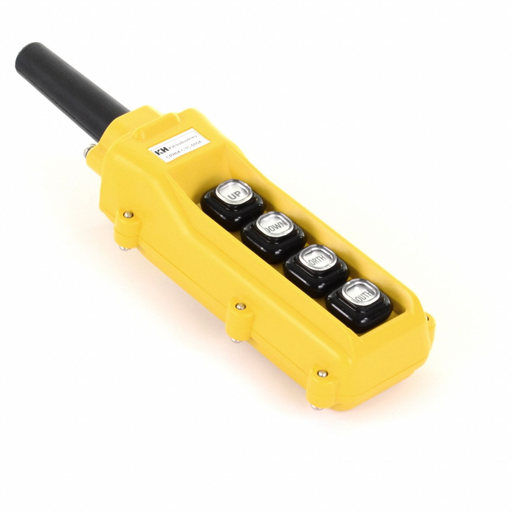 Pendant Control Station: (4) Push Buttons, 1NO, No Legend, NEMA 4/4X, (4) Push Buttons