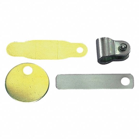 PANDUIT Embossing Tag, Brass, Natural, 1 Max. Lines of Text, PK 25