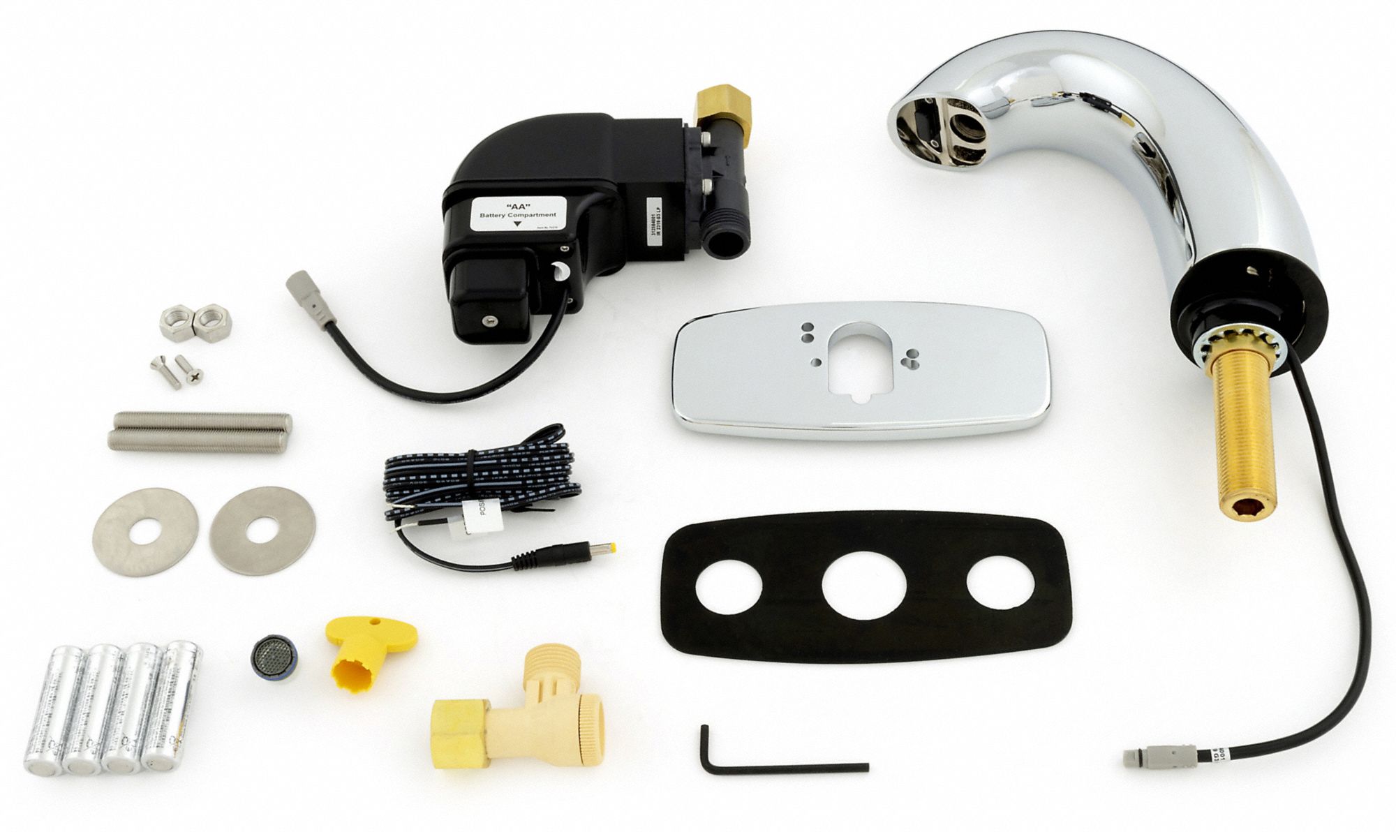 ZURN Chrome, Low Arc, Bathroom Sink Faucet, Motion Sensor Faucet