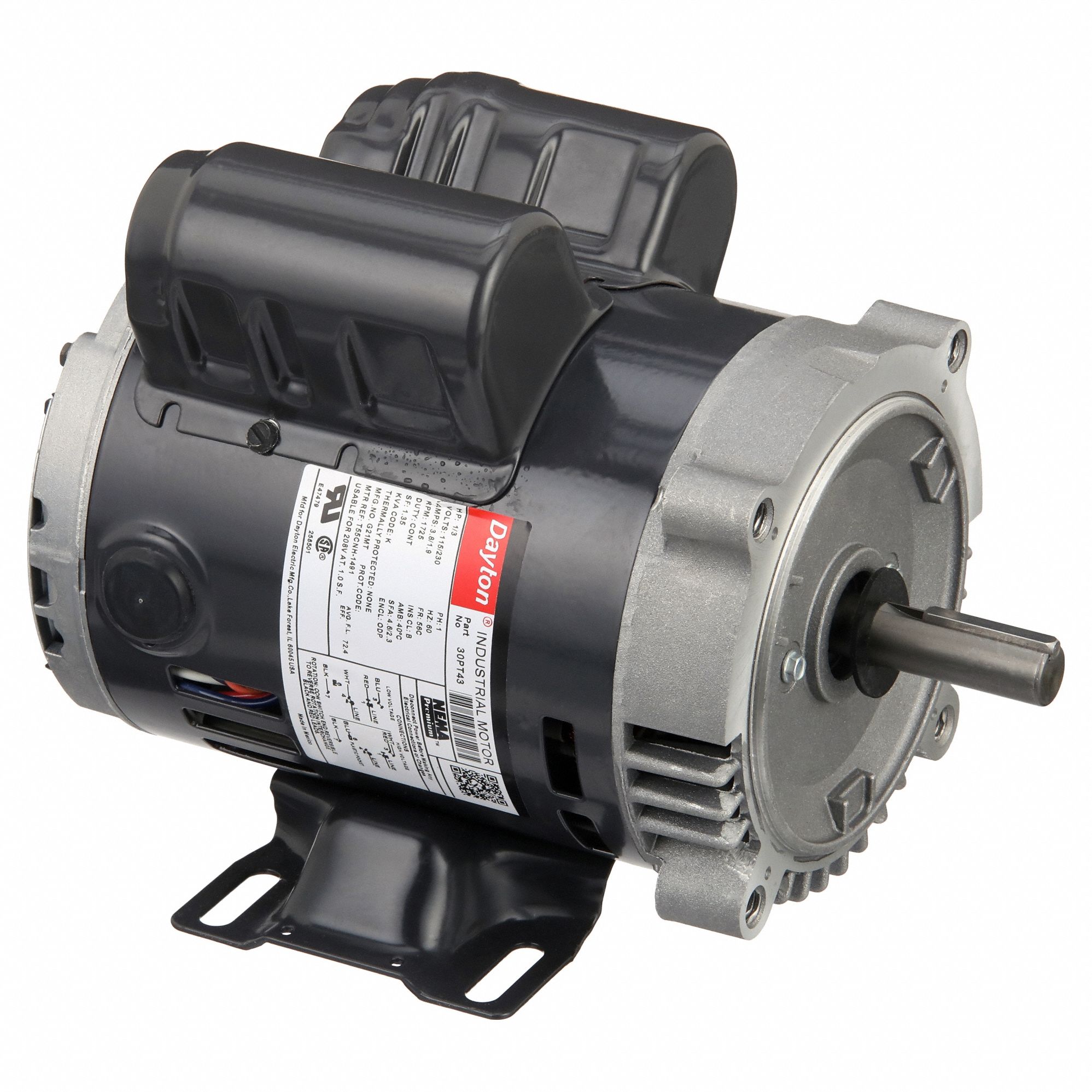 MOTEUR UG,1/3HP,1725TR/MIN,115/230V,56C
