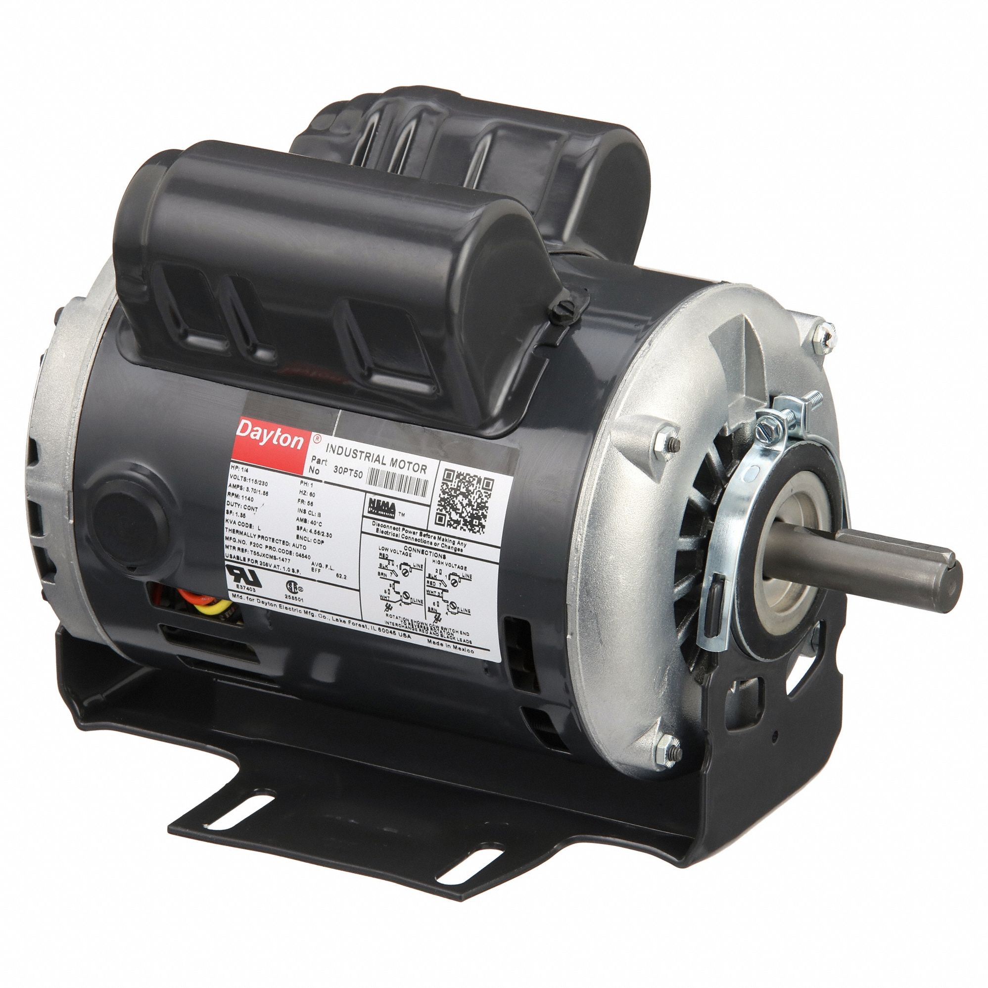 MOTEUR UG,1/4HP,1140TR/MN,115/230V AC,56