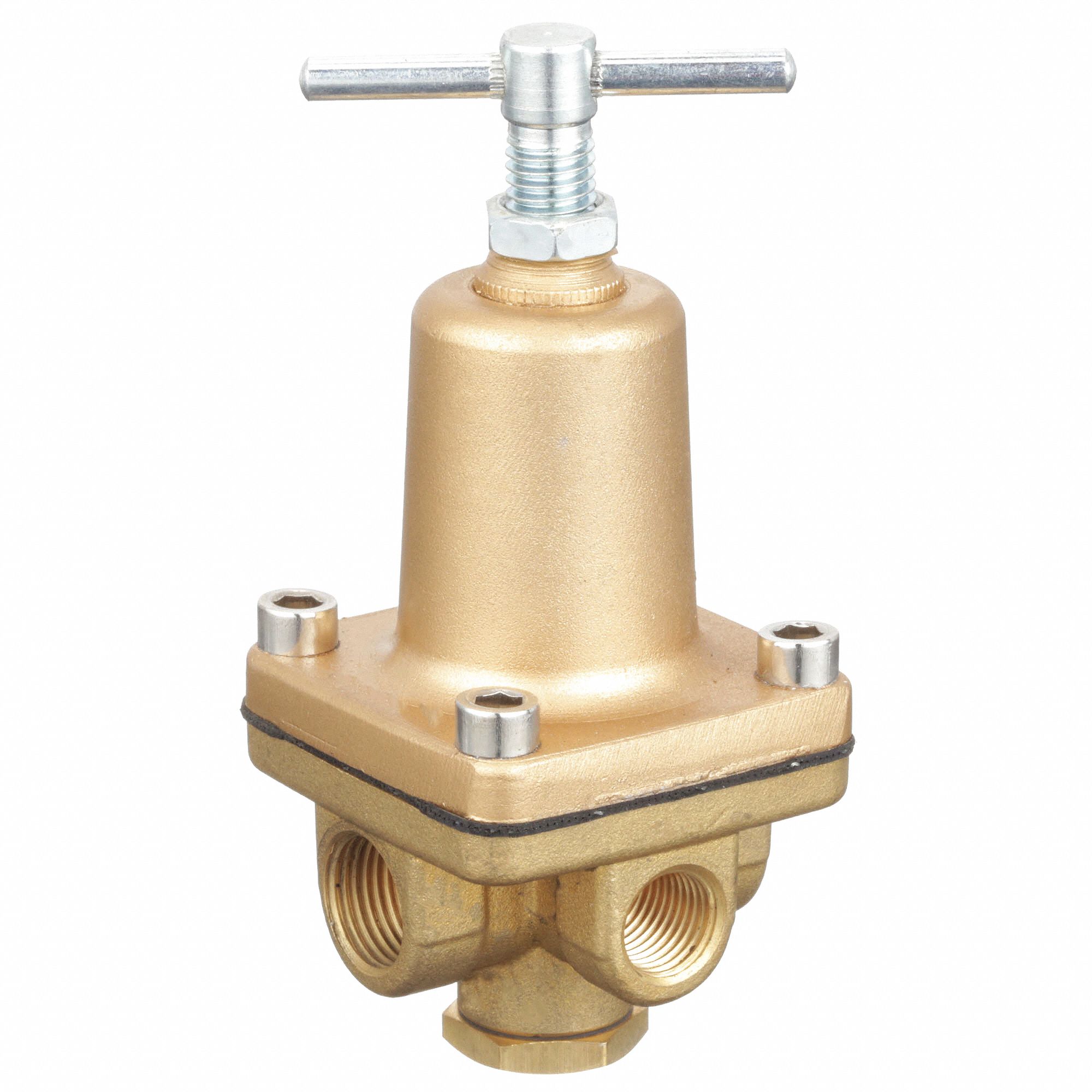 Pressure Regulator: FNPT x FNPT, 1/2 in Pipe Size, Brass, 50 psi to 175 psi
