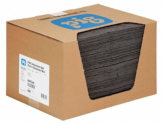 Absorbent Mat Pad,22 gal,PK100 New Pig MAT240