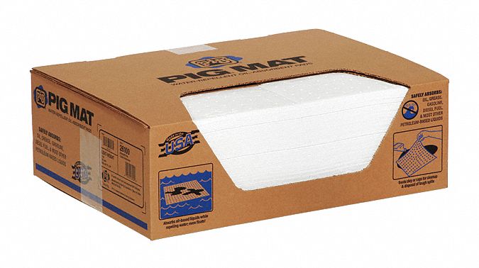 Absorb Pad Oil-Based Liquids White PK100