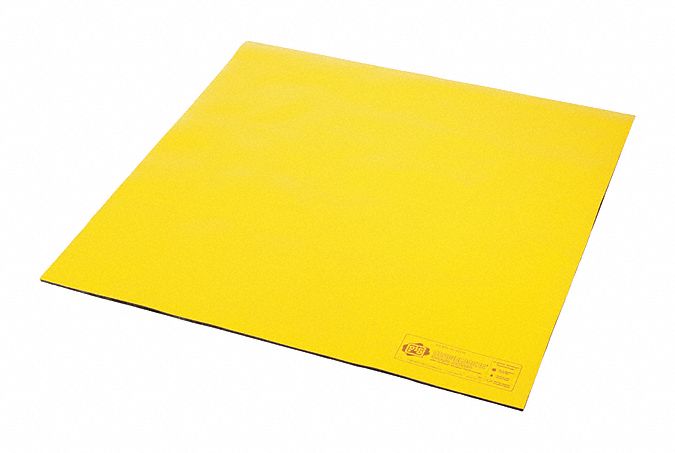 COUVERCLE DE DRAIN, 36 PO X 36 PO, URÉTHANE, VINYLE , 0 ° F - 160 ° F, NOIR/JAUNE