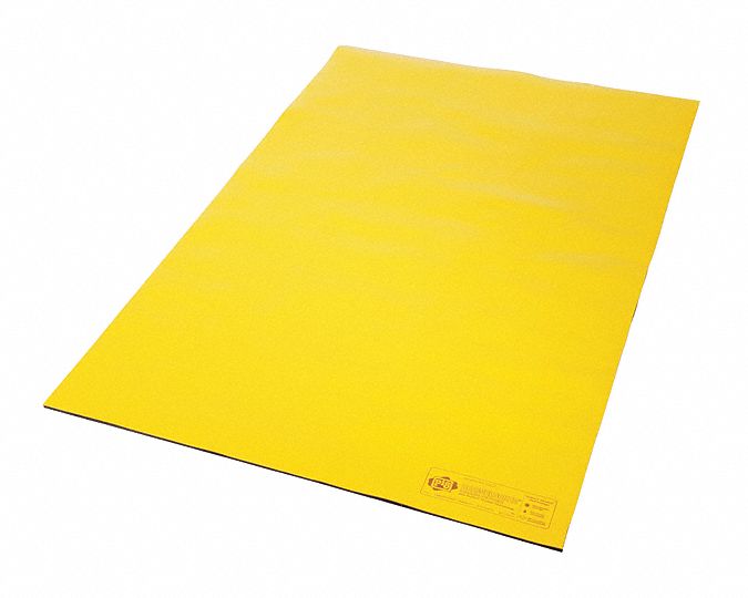 Drain Cover Seal: 60 in L x 36 in W, 54 in L x 30 in W Max Drain Size, Black/Yellow, Rectangle