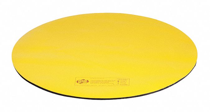 DRAIN COVER SEAL, 30 IN D, 24 IN DIA MAX DRAIN SIZE, POLYURETHANE, BLACK/YELLOW, CIRCLE