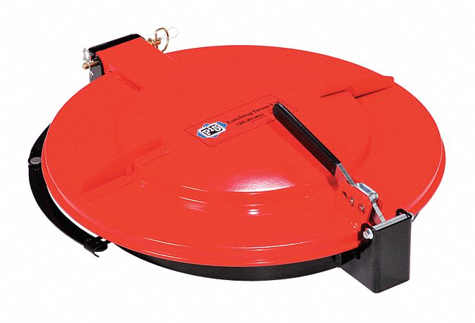 PIG LATCHING LID FOR FIBER DRUM RED