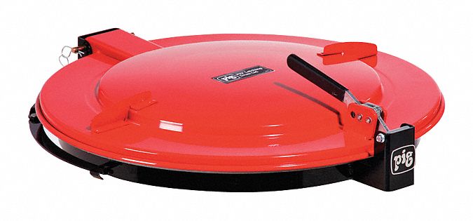 Latching Lid for Fiber Drum, Red