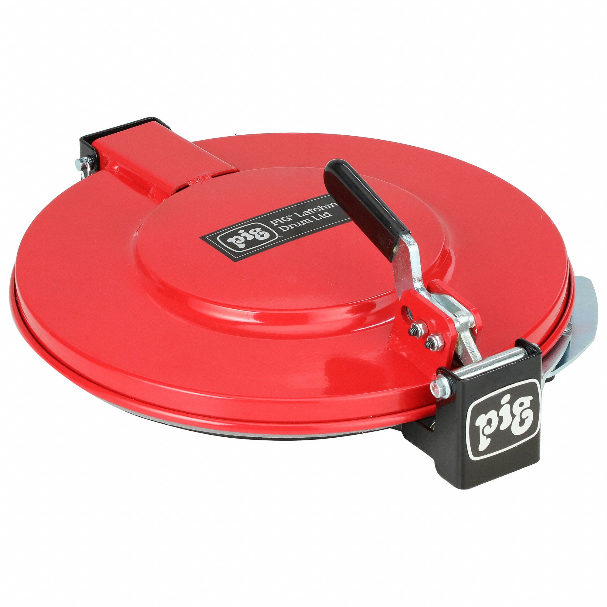 Drum Lid: Red, Steel, OSHA, For 5 gal Container Capacity, For 11 3/4 in Outside Dia