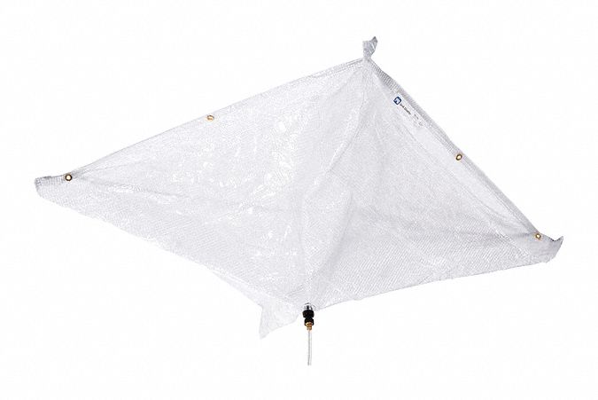ROOF LEAK DIVERTER, 20 X 20 FT, STRAP-MOUNTED, POLYESTER/PVC, CLEAR