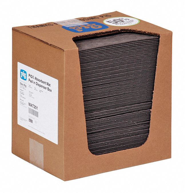 UNIV HW ABSORBENT PAD GRAY 16X18IN - 100 per box