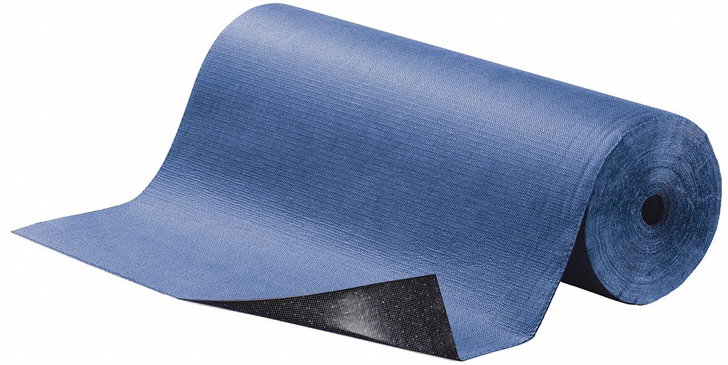 ABSORBENT MAT, BLUE, 100 FT X 32 IN, POLYPROPYLENE/POLYESTER, PADS 100