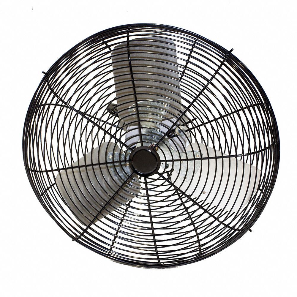 Standard-Duty Industrial Fan: 24 in Blade Dia, 2 Speeds, 6450 cfm, 115V AC, 1/2 hp Motor