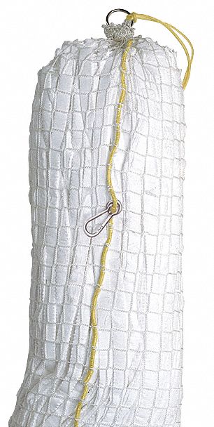 ABSORBENT BOOM, 8 IN X 20 FT, 48 GALLON/PACK, 24 GAL/BOOM, RING, WHITE, 2 PK