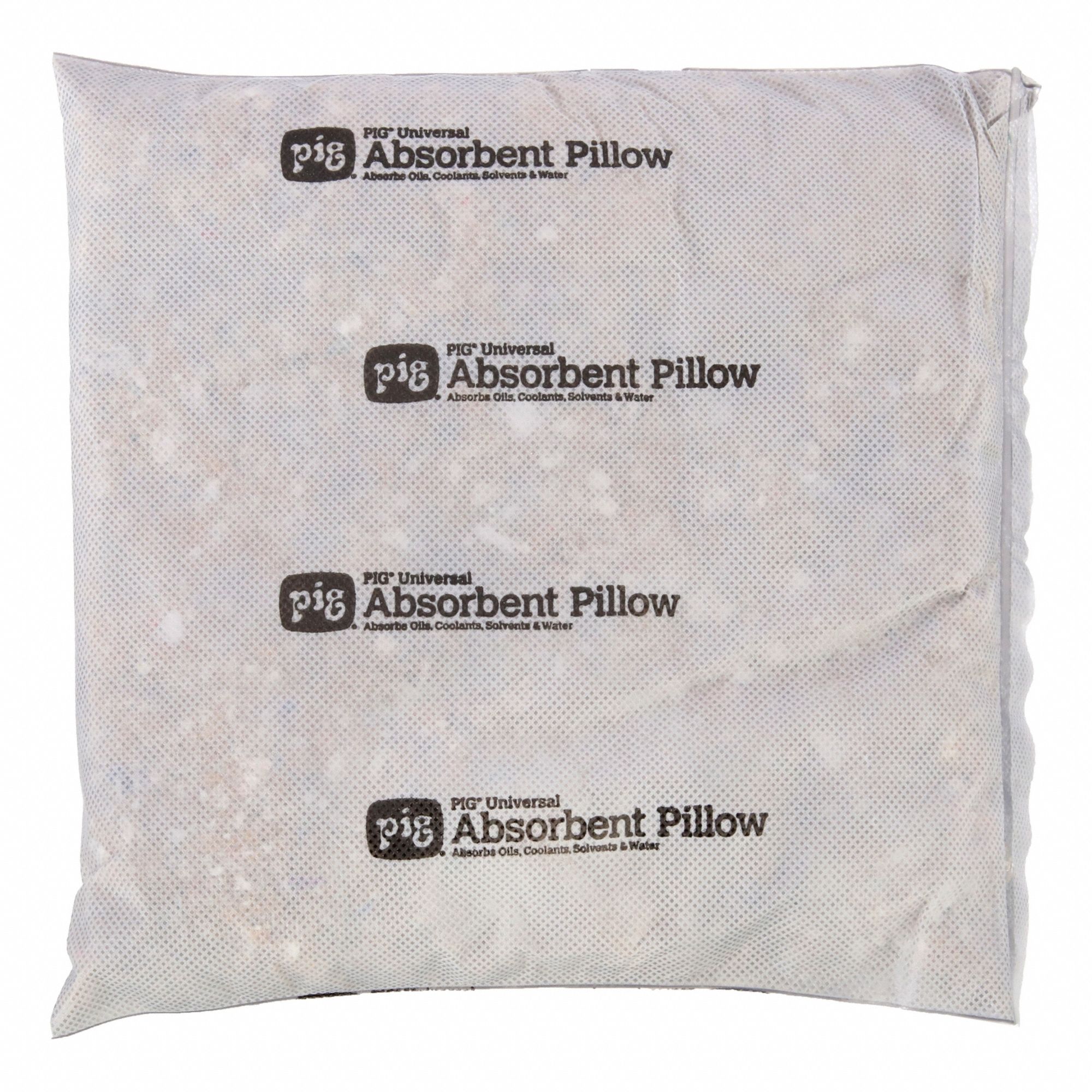 Sorbent Pillow: 10 in x 10 in, 96 oz Volume Absorbed Per Pillow/Blanket, Box, Gray, 40 PK