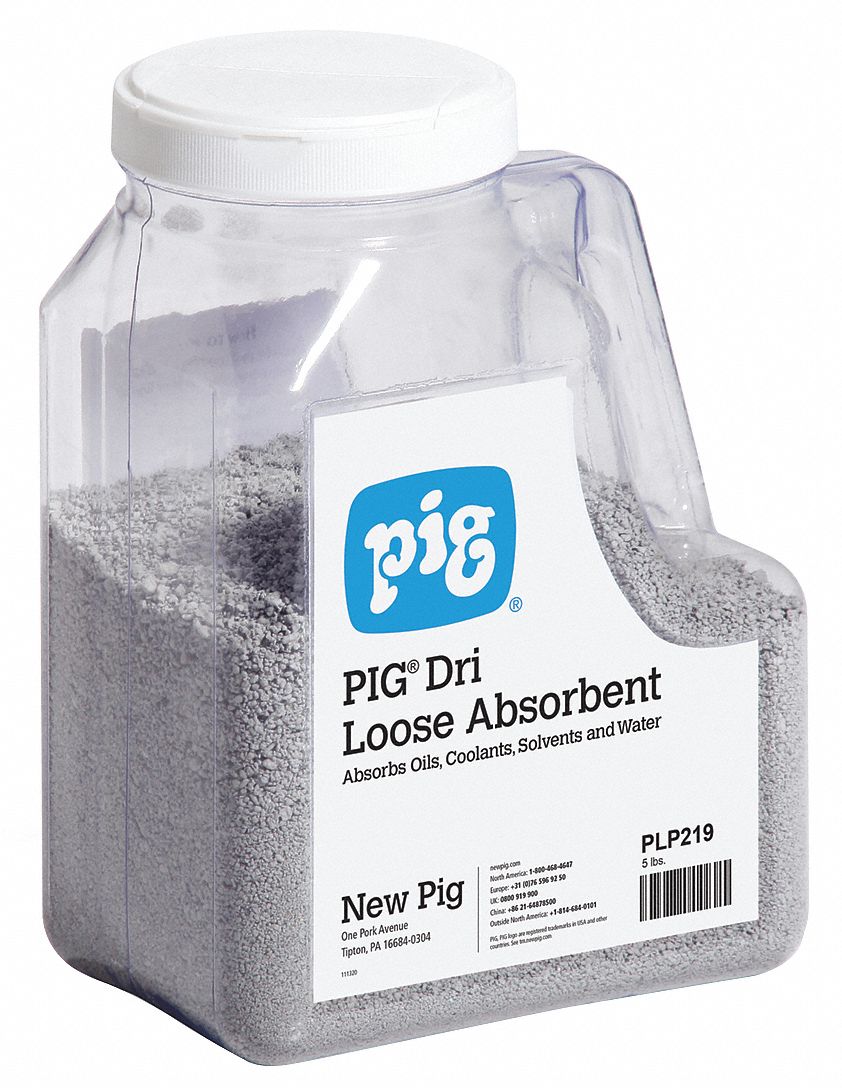 Granular Sorbent: Cellulose/Kaolin, 2 1/2 gal Volume Absorbed per Pkg., 20 lb Wt, Box