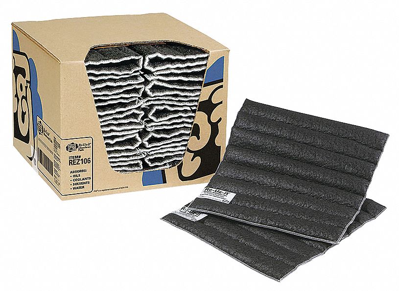 Absorbent Pad, Chem/Hazmat, Gray, PK20