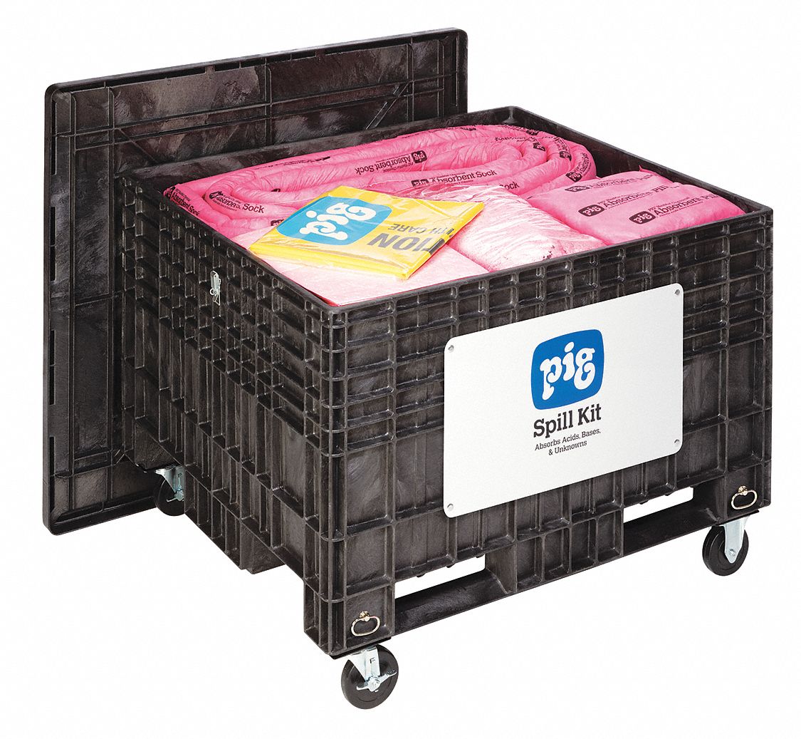 SPILL KIT,108 GAL ABSORB,BLACK