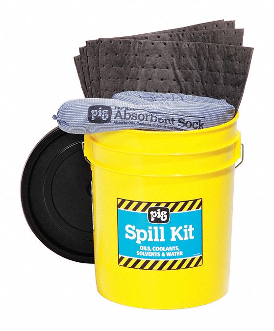 PIG Spill Kit/Station, Bucket, Universal, 3.5 gal 30RD34KIT2200