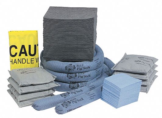 SPILL KIT REFILL,17 GAL ABSORB,GRAY