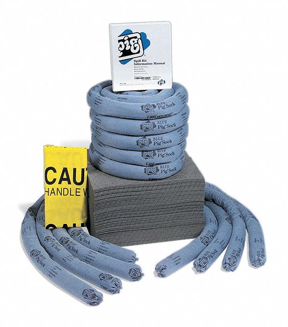 SPILL KIT REFILL,38 GAL ABSORB,GRAY