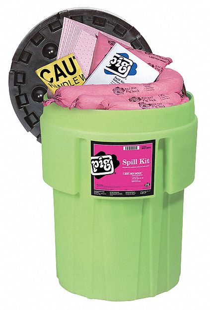 TROUSSE DEVERSEMENT,39 GAL,ABSORB,VERT