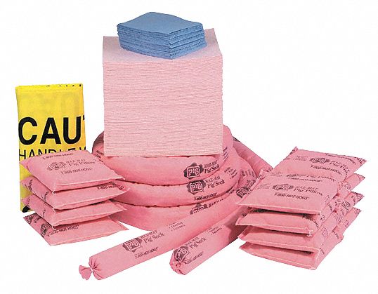 SPILL KIT REFILL,18 GAL ABSORB,PINK