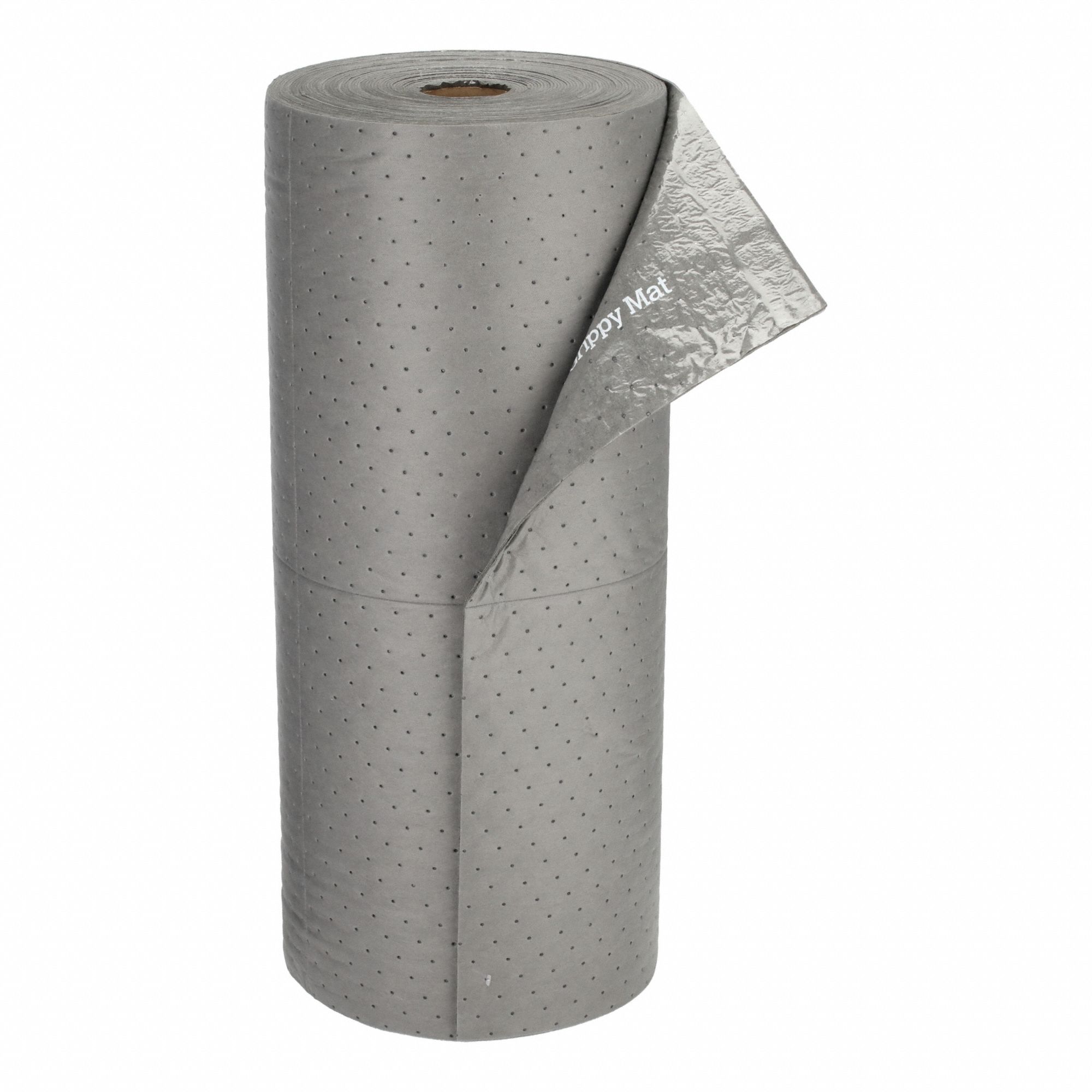 Sorbent Roll: 100 ft Lg, 31 in Wd, Gray, 100 ft Roll Lg, 31 in Roll Wd, Bag