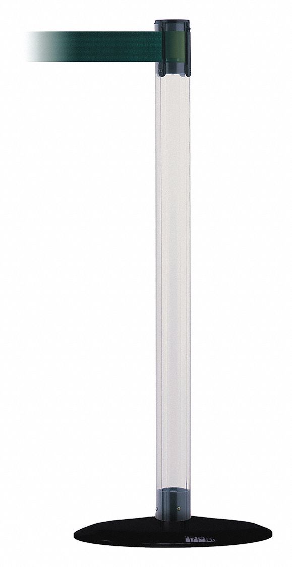 Barrier Post with Belt, 13 ft. L, Green
