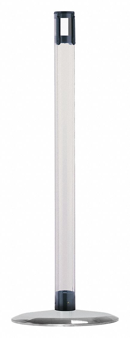 Receiver Post, 38 In H, Satin Chrome