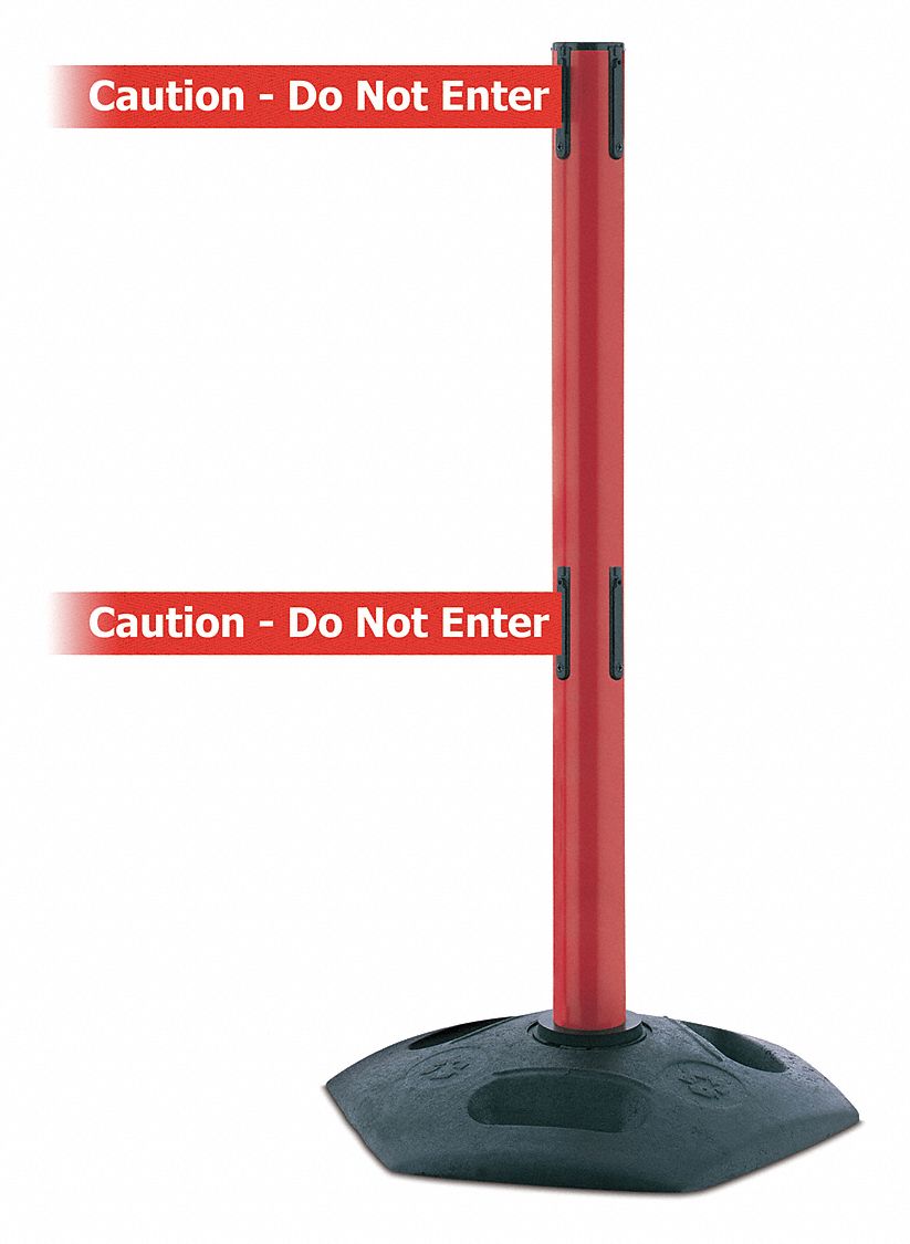 Barrier Post with Belt, 38 In. H, 13 ft. L