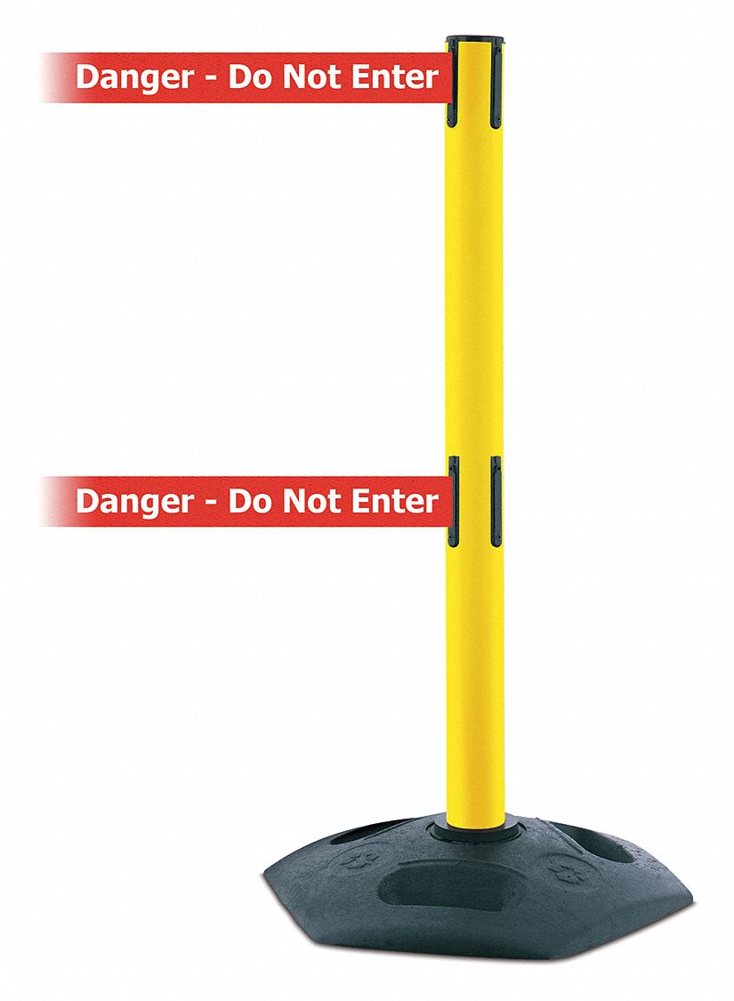 Barrier Post with Belt, 38 In. H, 13 ft. L
