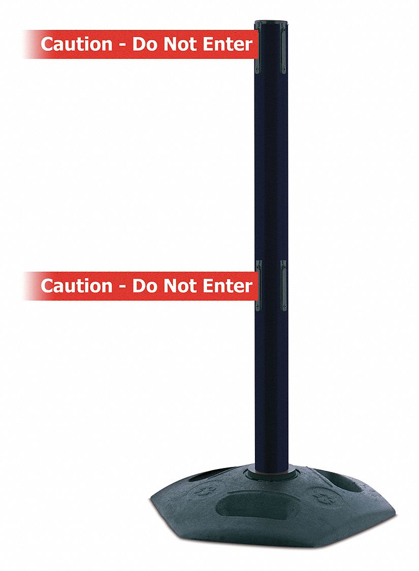 Barrier Post with Belt, 38 In. H, 13 ft. L