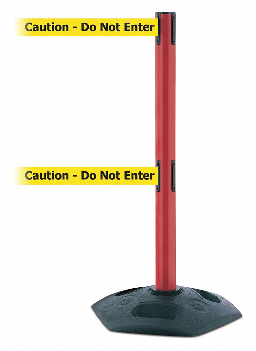 Barrier Post with Belt, 38 In. H, 13 ft. L