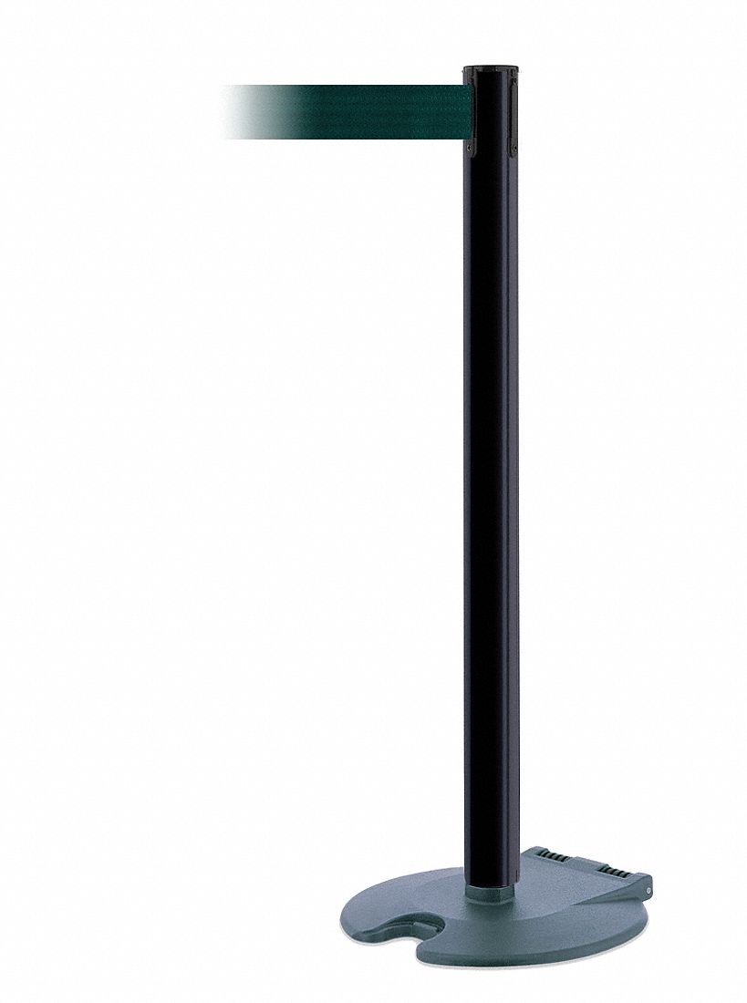 BARRIER POST WITH GREEN BELT,38" H