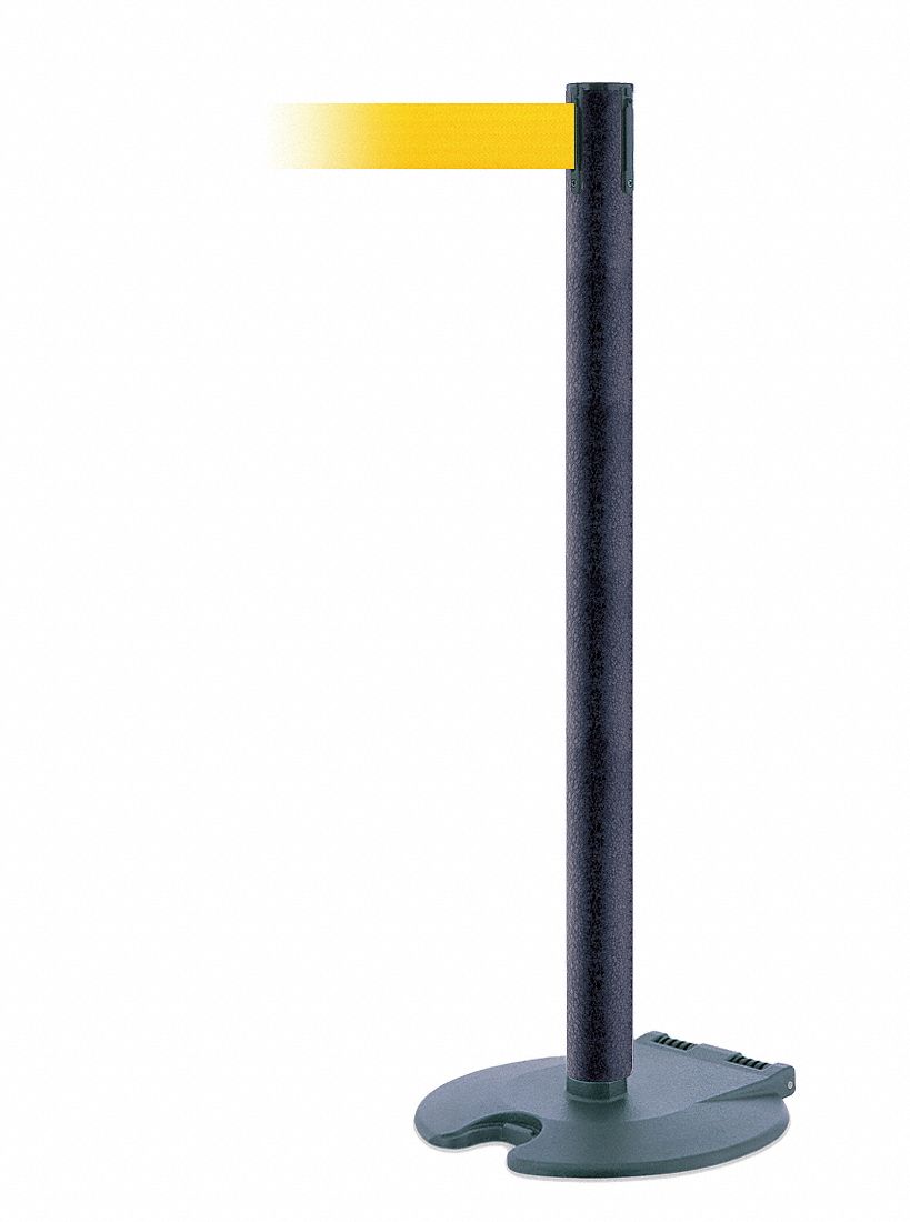 Barrier Post w/ Belt, Wheeled, 7-1/2 ft. L