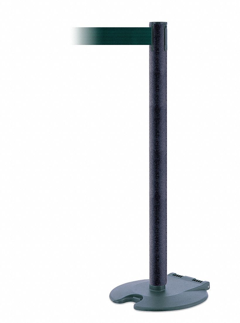 Barrier Post w/ Belt, Wheeled, 7-1/2 ft. L